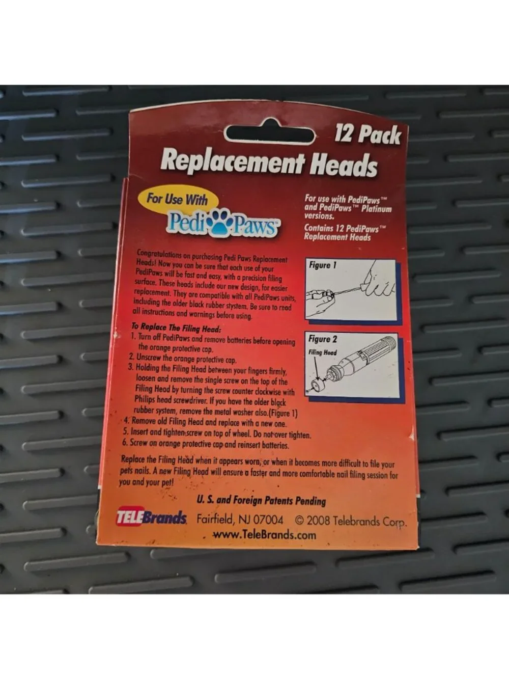 PediPaws Pet Nail Grinder Trimmer 12 Replacement Heads Dog Grooming 13pc Set